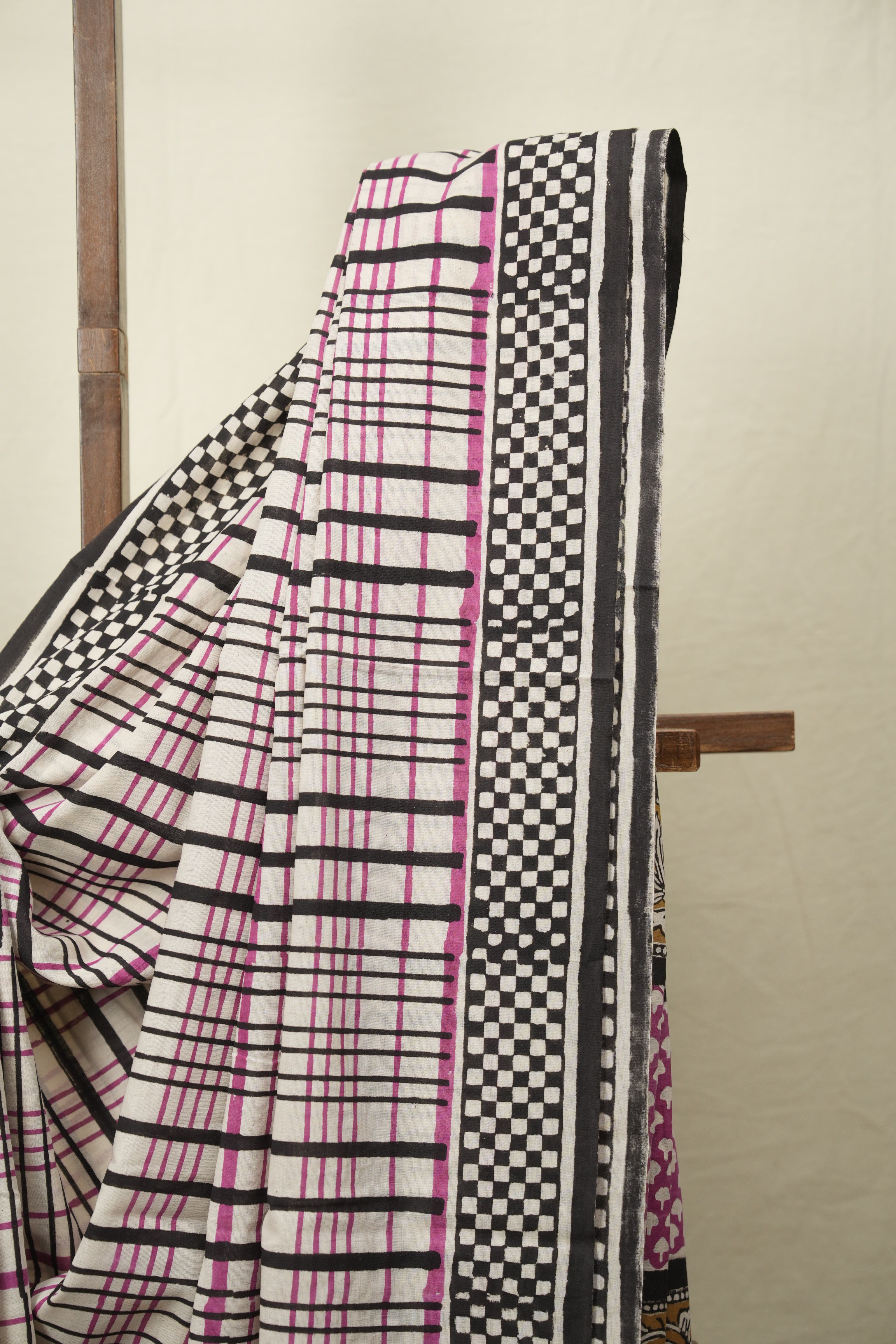 Off - White Cotton Saree - SROFCS3580