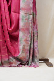 Pink Tussar Silk Saree - SRPTSS1367