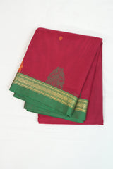 Maroon Kanchi Cotton Saree-SRMKCS514