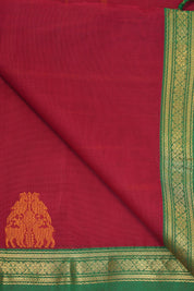 Maroon Kanchi Cotton Saree-SRMKCS514