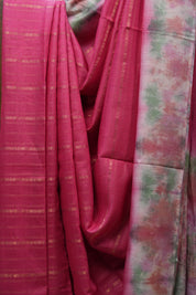 Pink Tussar Silk Saree - SRPTSS1367