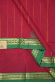 Maroon Kanchi Cotton Saree-SRMKCS514