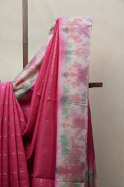 Pink Tussar Silk Saree - SRPTSS1367