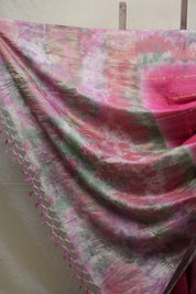 Pink Tussar Silk Saree - SRPTSS1367
