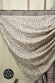Off - White Cotton Saree - SROFCS3580