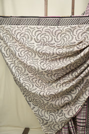 Off - White Cotton Saree - SROFCS3580