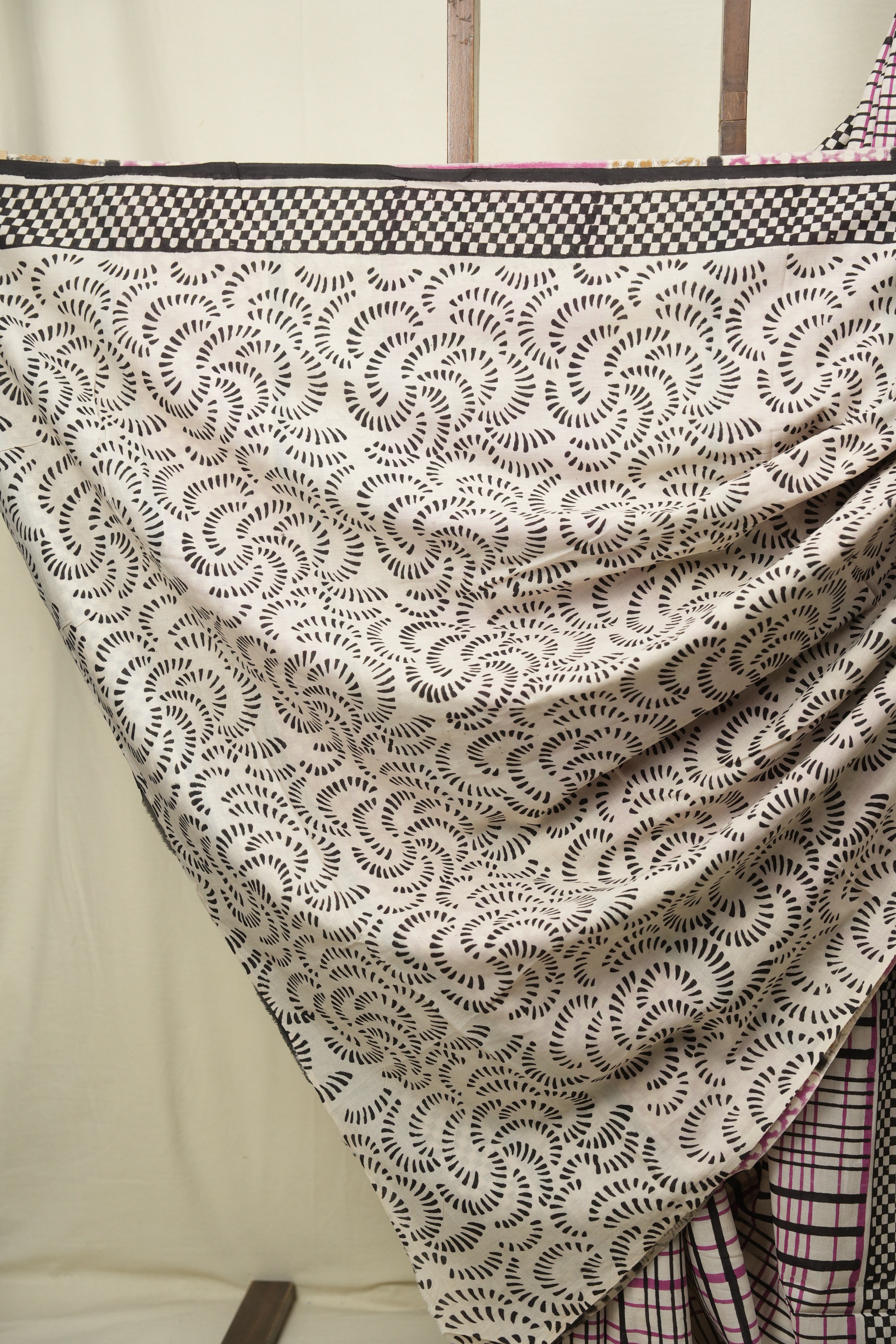 Off - White Cotton Saree - SROFCS3580