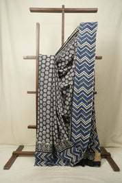 Grey HBP Cotton Saree - SRGCS3573