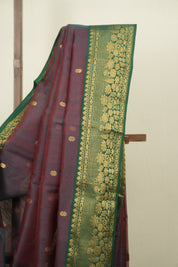 Wine Chanderi Tissue Silk Saree - SRWCTS368