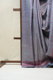 Grey Tussar Silk Saree - SRGTSS1399