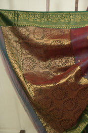 Wine Chanderi Tissue Silk Saree - SRWCTS368