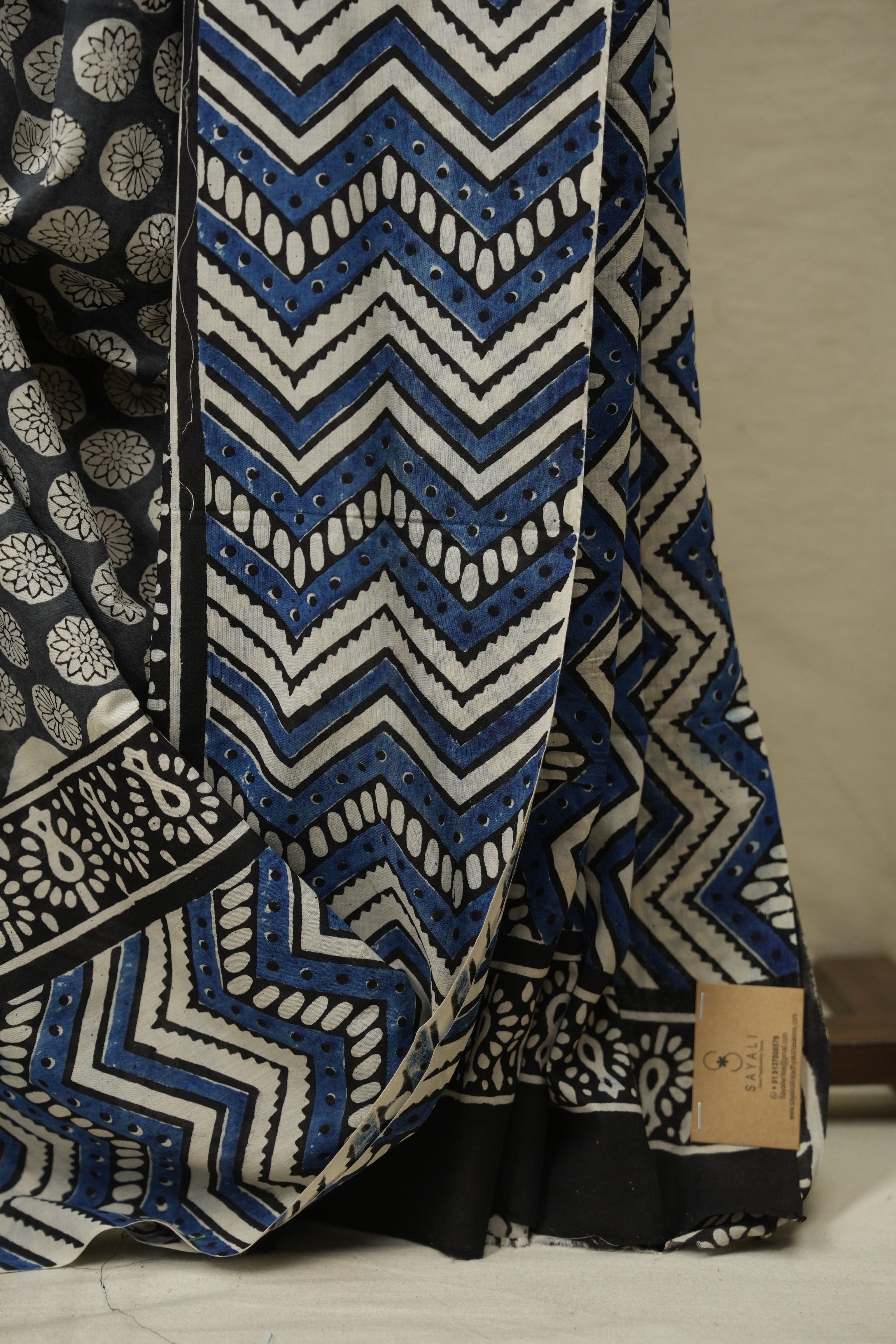 Grey HBP Cotton Saree - SRGCS3573