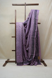 Purple Tussar Silk Saree - SRPTSS1391