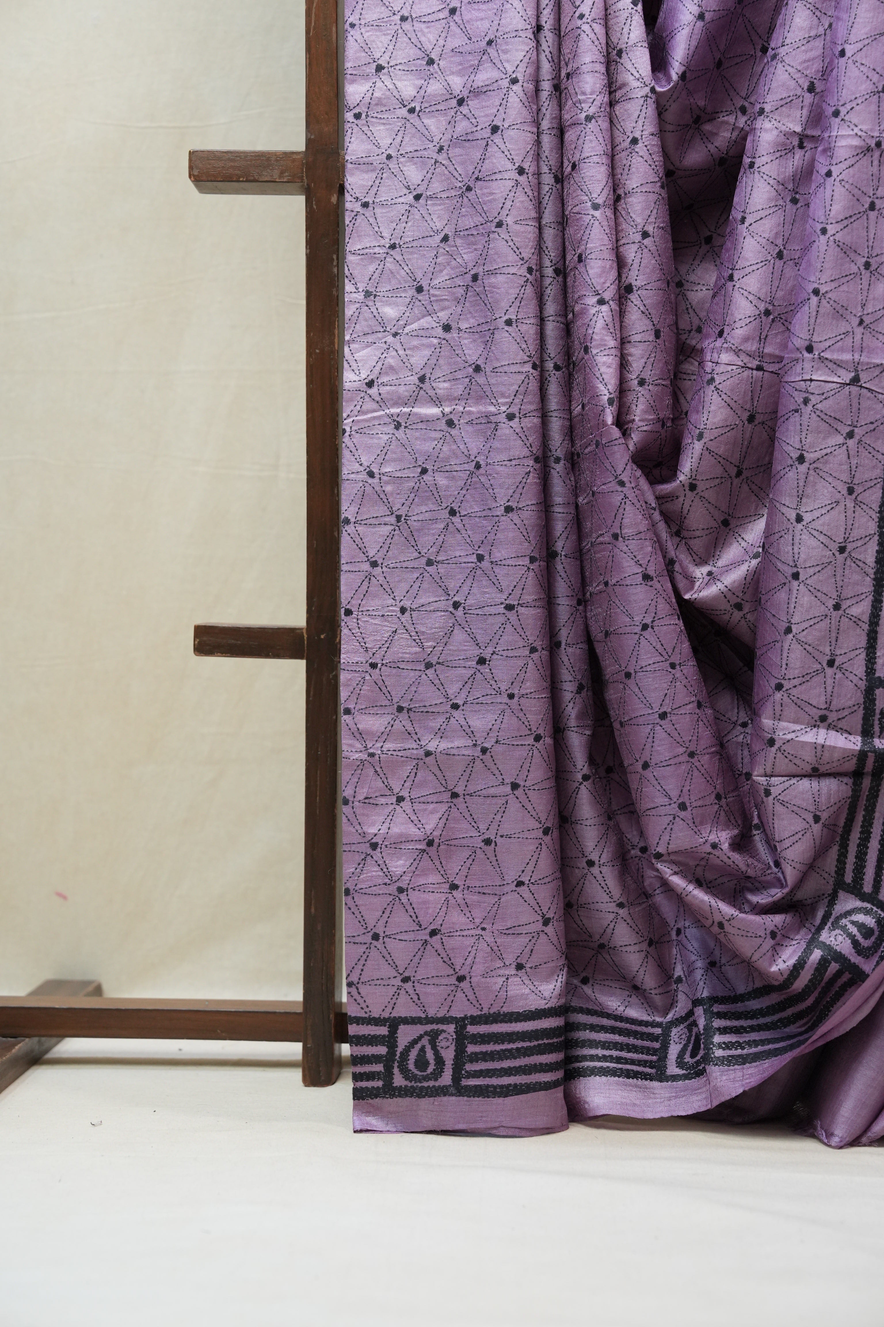Purple Tussar Silk Saree - SRPTSS1391