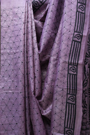 Purple Tussar Silk Saree - SRPTSS1391