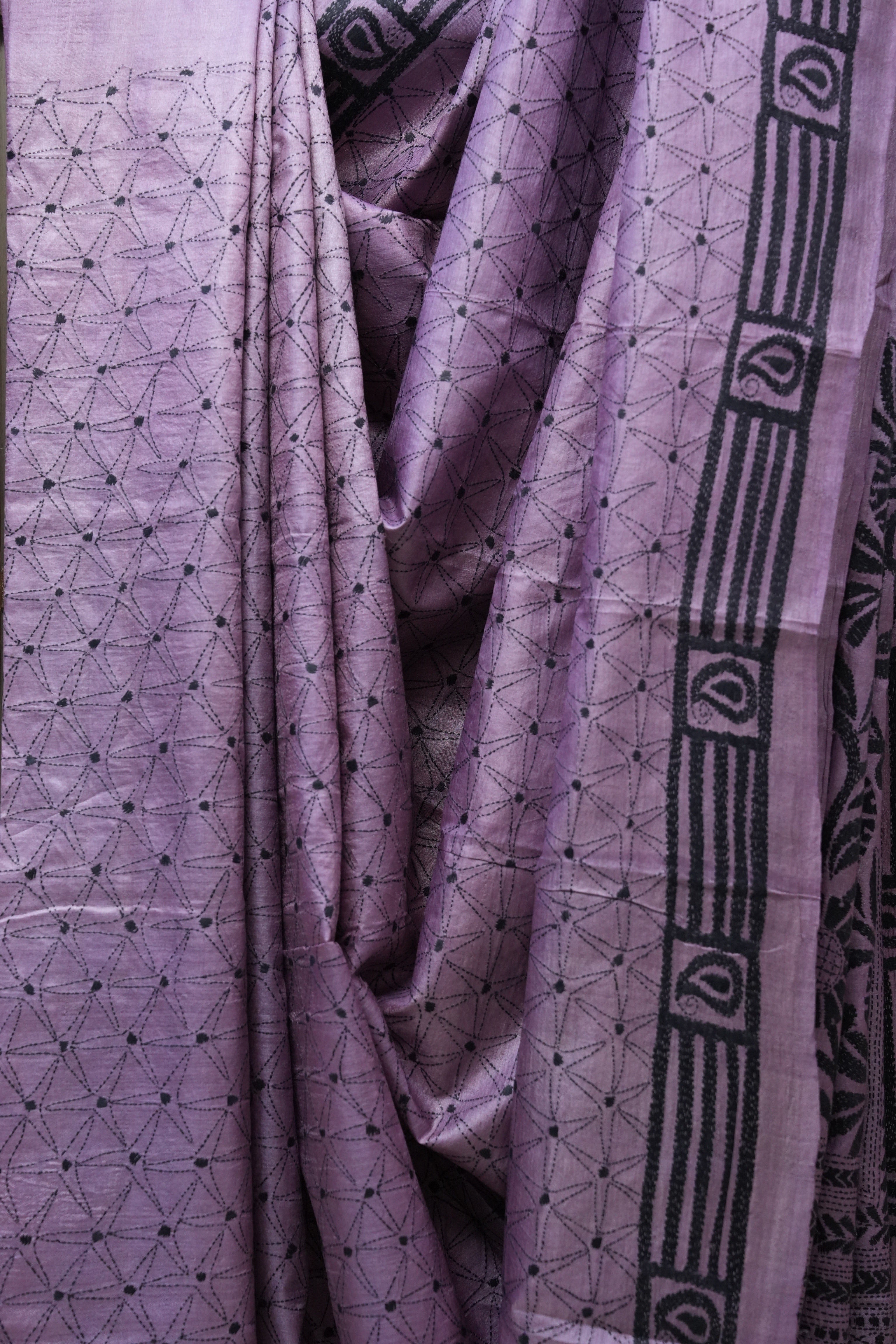 Purple Tussar Silk Saree - SRPTSS1391