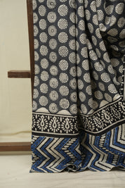 Grey HBP Cotton Saree - SRGCS3573