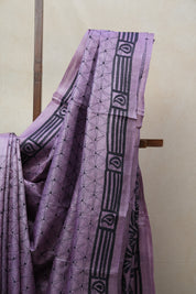 Purple Tussar Silk Saree - SRPTSS1391