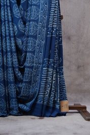 Blue HBP Cotton Saree - SRBCS2445