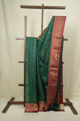 Green Chanderi Tissue Silk Saree - SRGCTS364