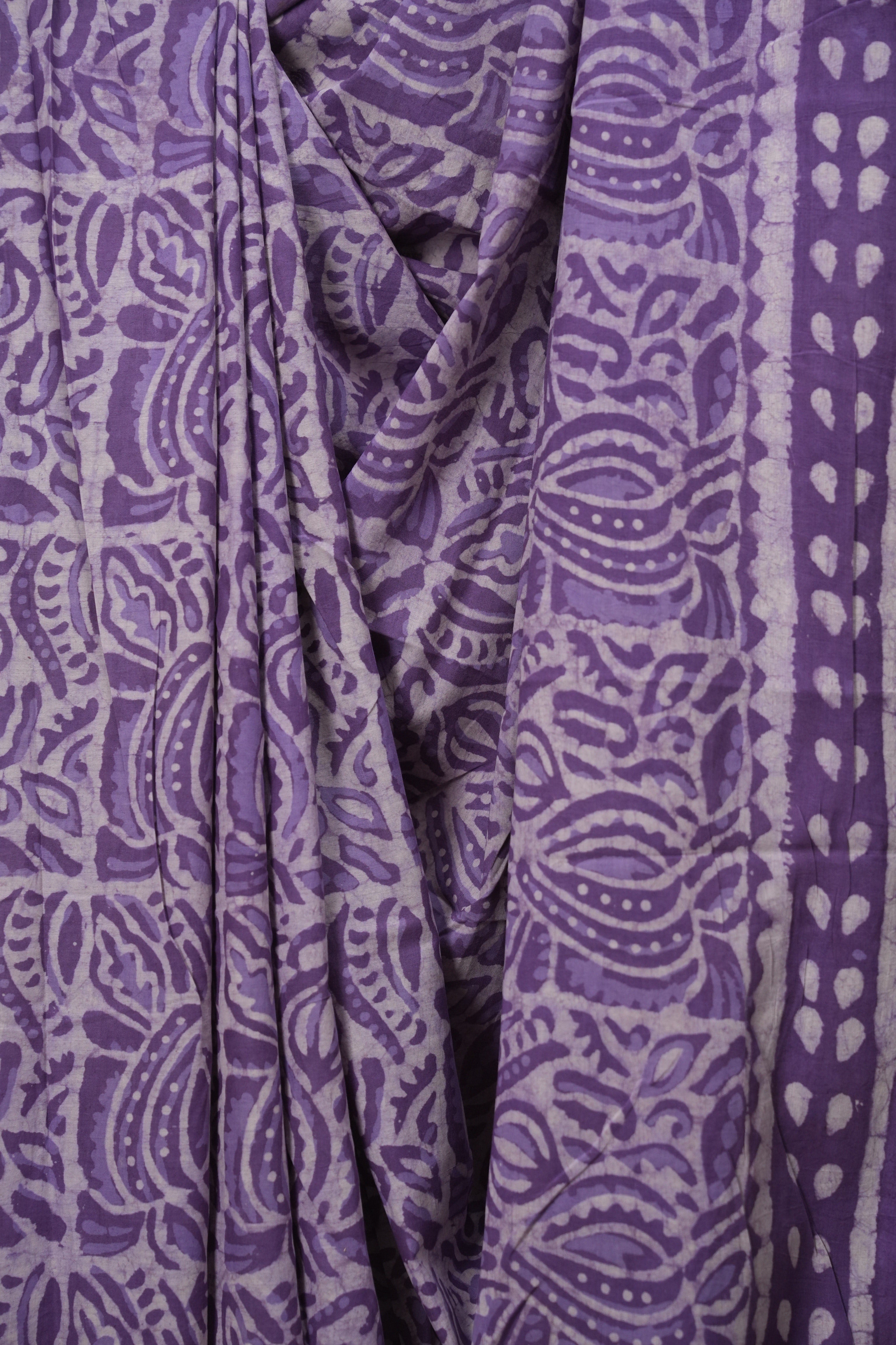 Purple HBP Cotton Saree - SRPCS3710