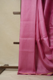 Pink Tussar Silk Saree - SRPTSS1590
