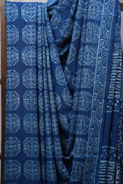 Blue HBP Cotton Saree - SRBCS2445