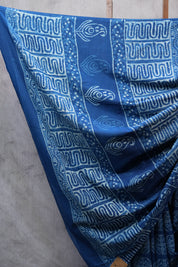 Blue HBP Cotton Saree - SRBCS2445