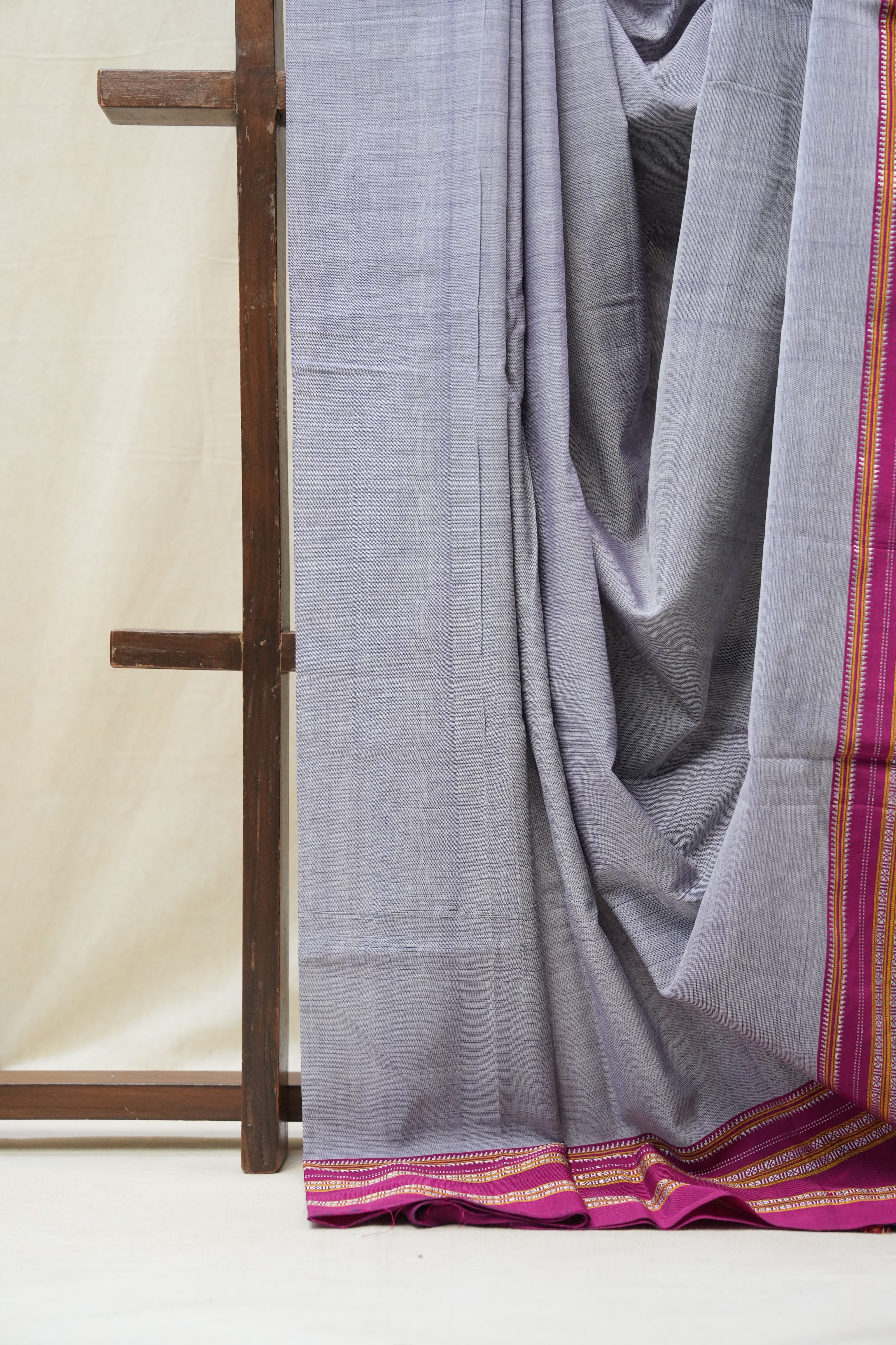 Two Tone Purple Cotton Ilkal Saree  - SRPCIS581