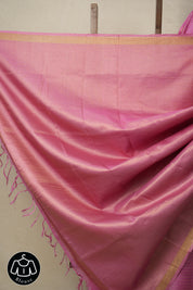 Pink Tussar Silk Saree - SRPTSS1590