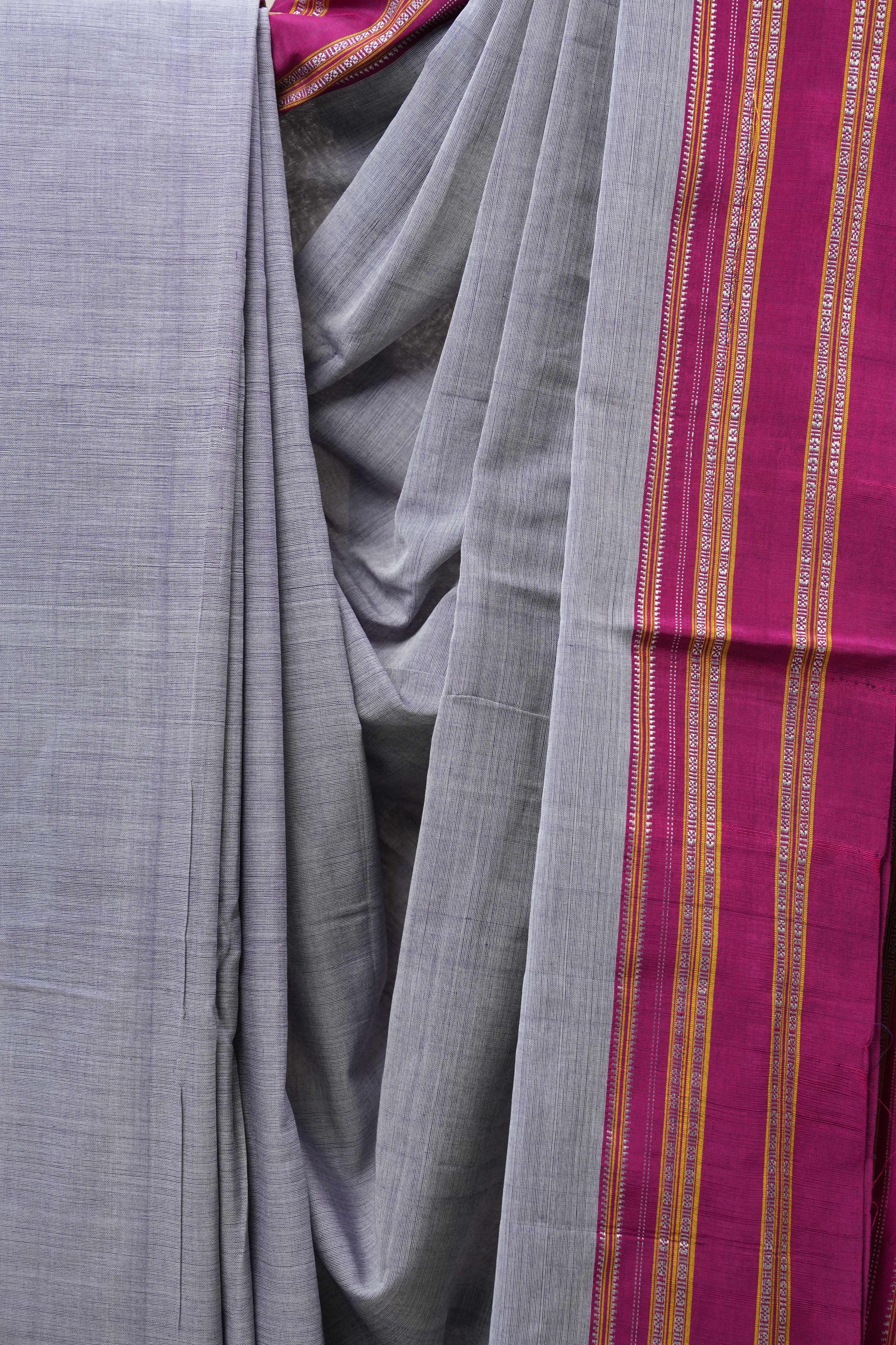Two Tone Purple Cotton Ilkal Saree  - SRPCIS581