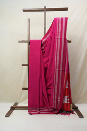 Rani Pink Cotton Ilkal Saree  - SRRPCIS574