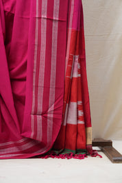 Rani Pink Cotton Ilkal Saree  - SRRPCIS574