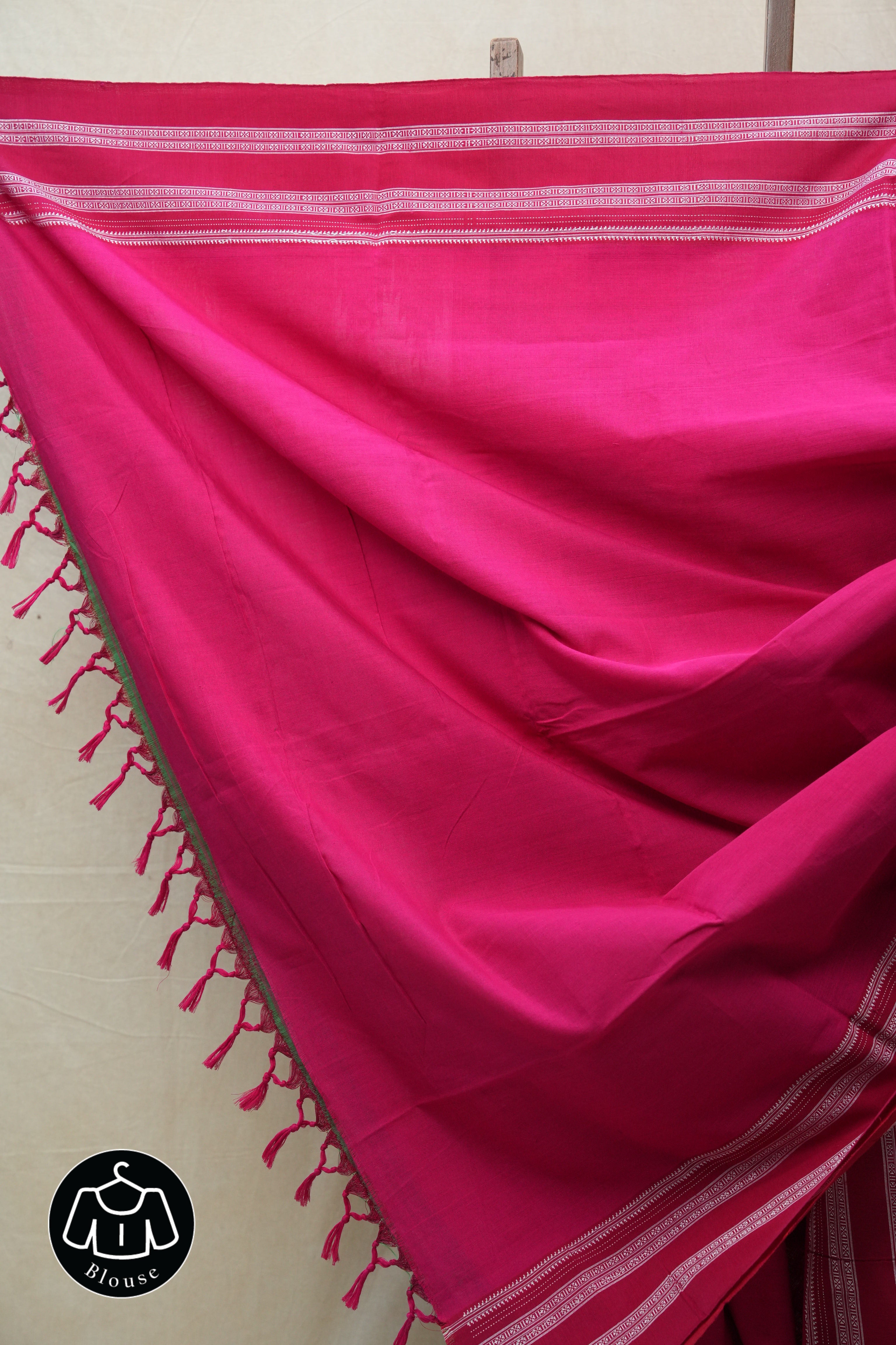 Rani Pink Cotton Ilkal Saree  - SRRPCIS574