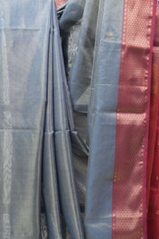 Grey Maheshwari Tissue Saree - SRGMTS466