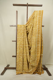 Mustard HBP Cotton Saree - SRMCS3711