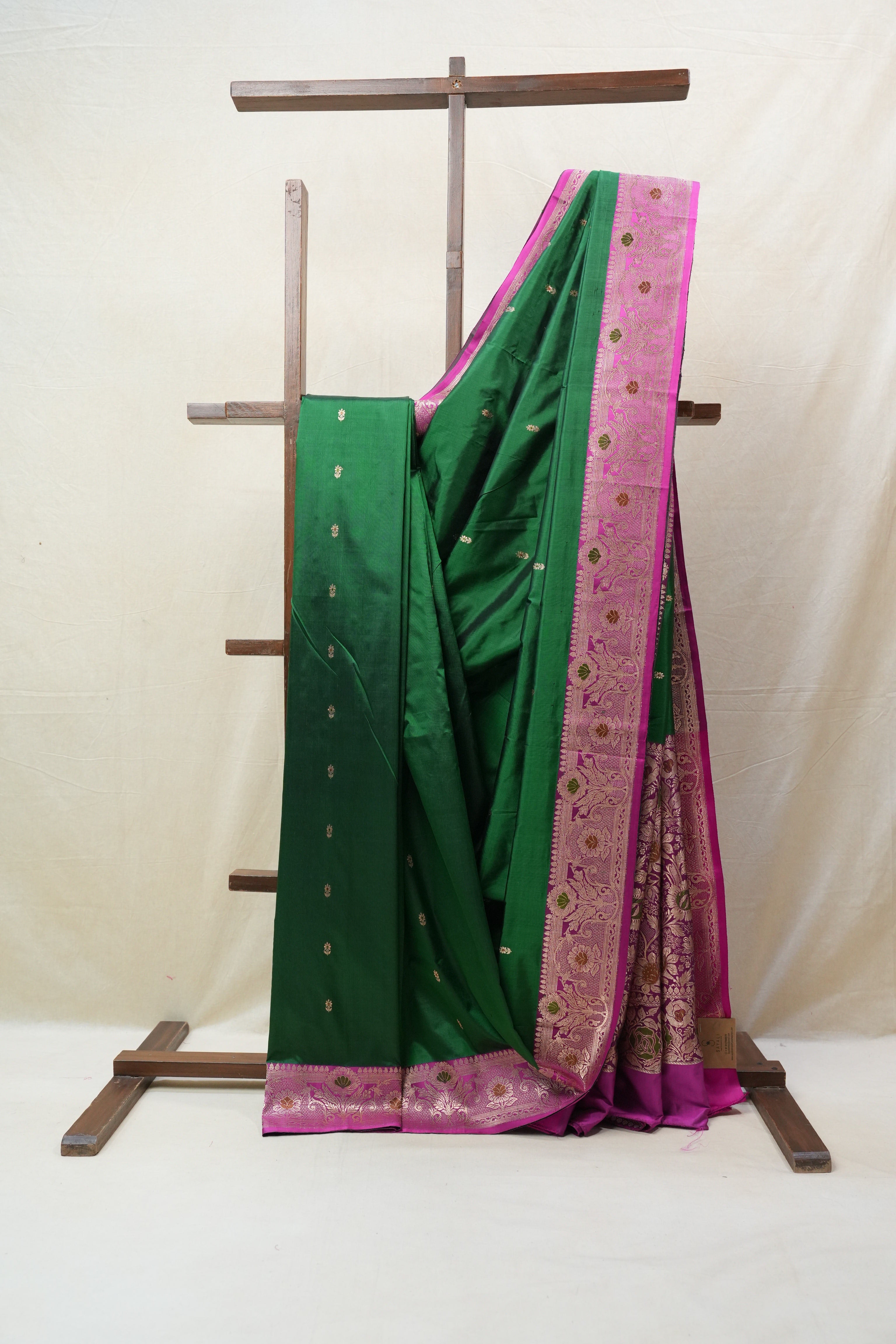 Green Banarasi Silk Saree - SRGBSS718
