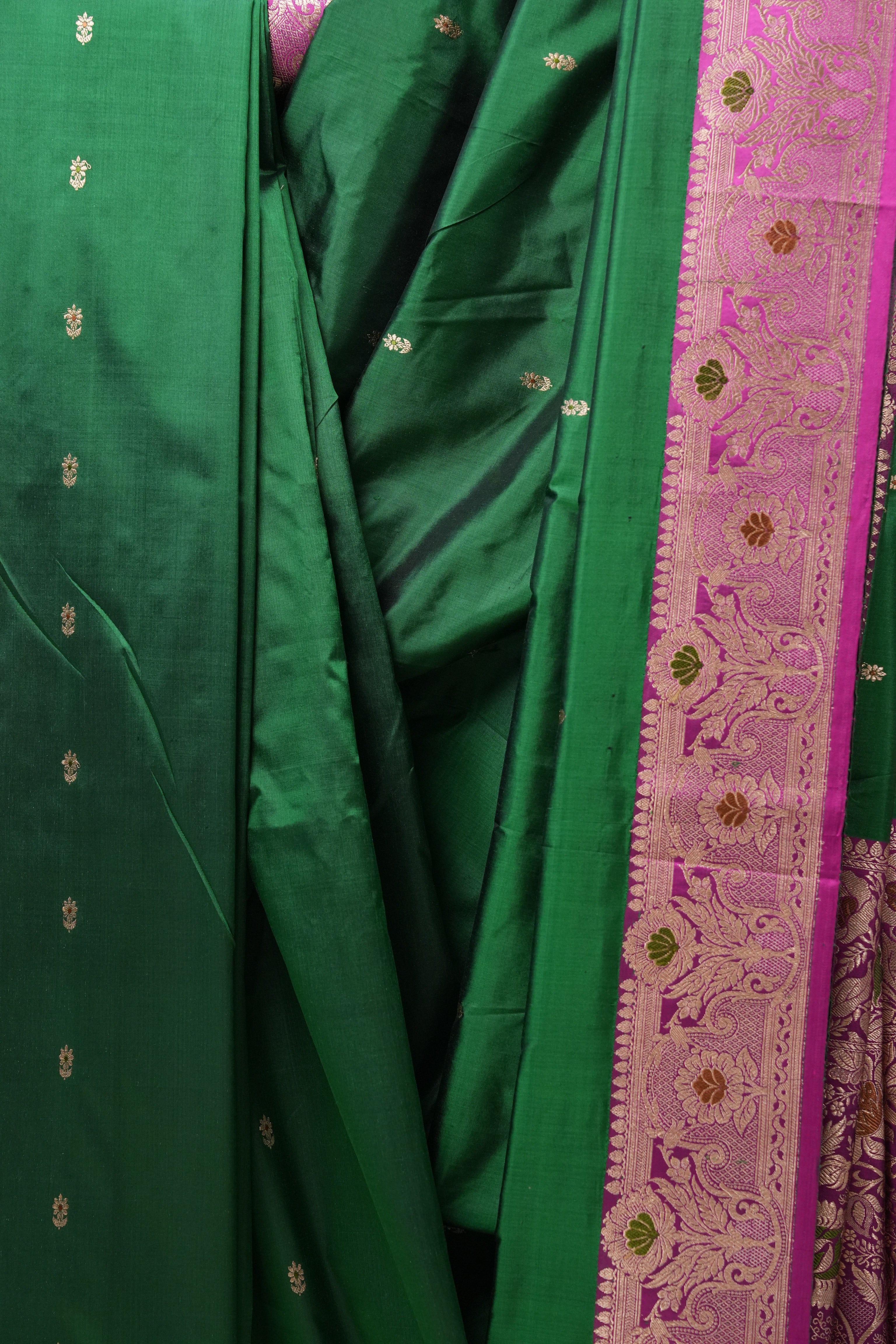 Green Banarasi Silk Saree - SRGBSS718
