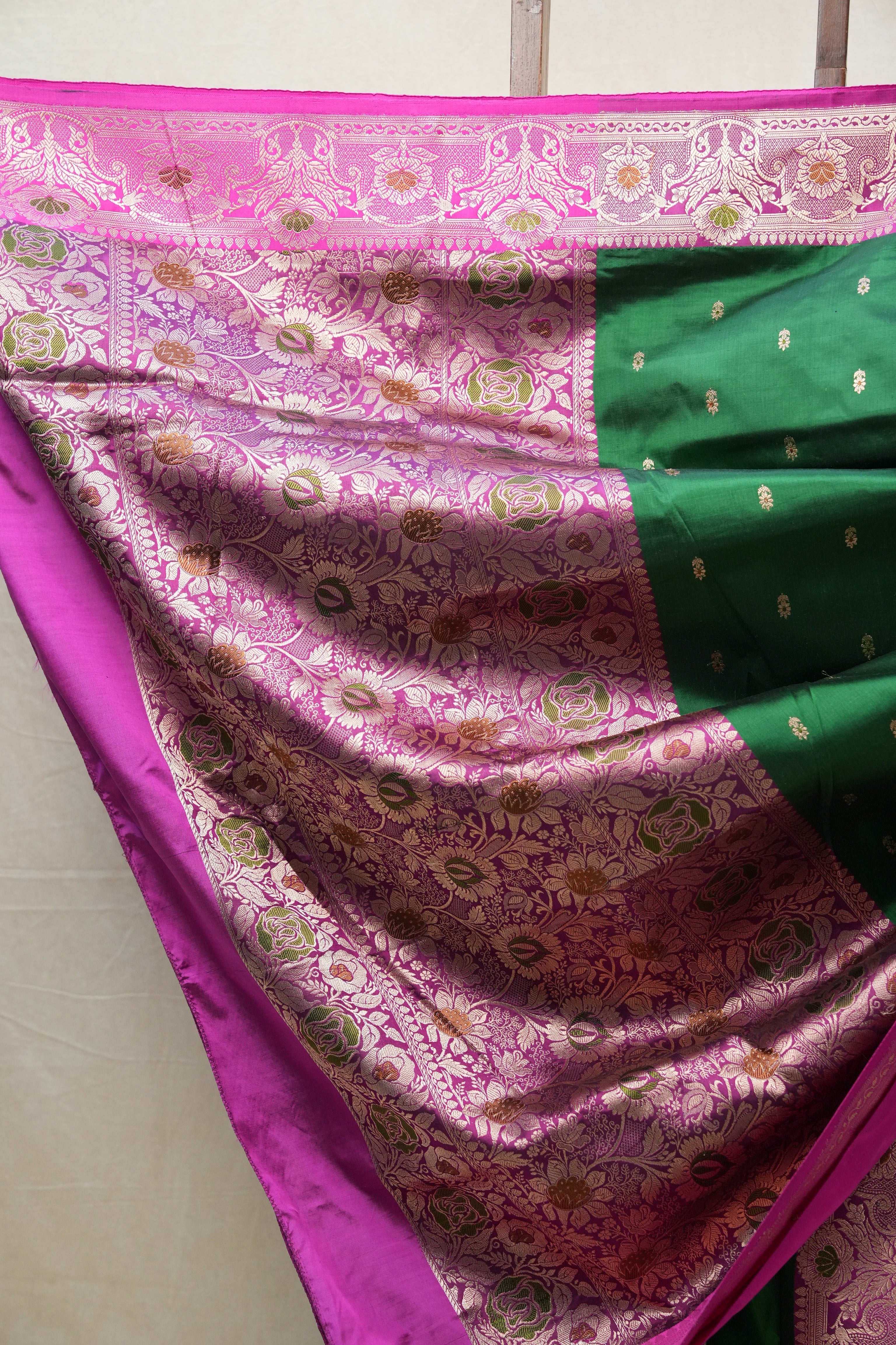Green Banarasi Silk Saree - SRGBSS718