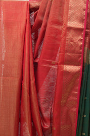 Red Maheshwari Tissue Saree - SRRMTS460