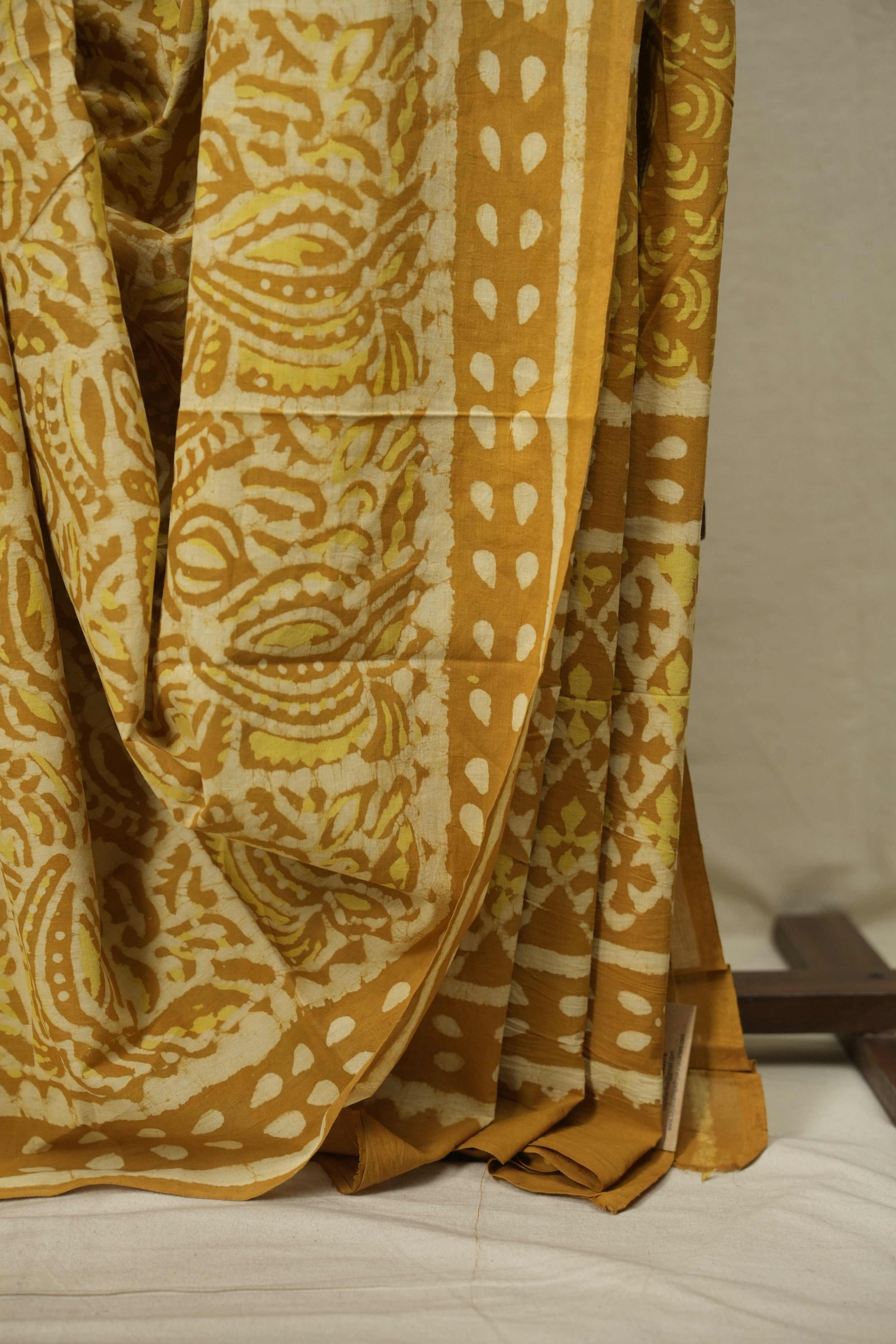 Mustard HBP Cotton Saree - SRMCS3711