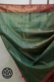 Red Maheshwari Tissue Saree - SRRMTS460