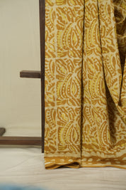 Mustard HBP Cotton Saree - SRMCS3711
