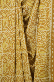 Mustard HBP Cotton Saree - SRMCS3711