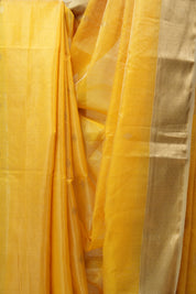 Yellow Maheshwari Tissue Saree - SRYMTS461