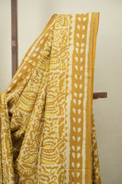 Mustard HBP Cotton Saree - SRMCS3711