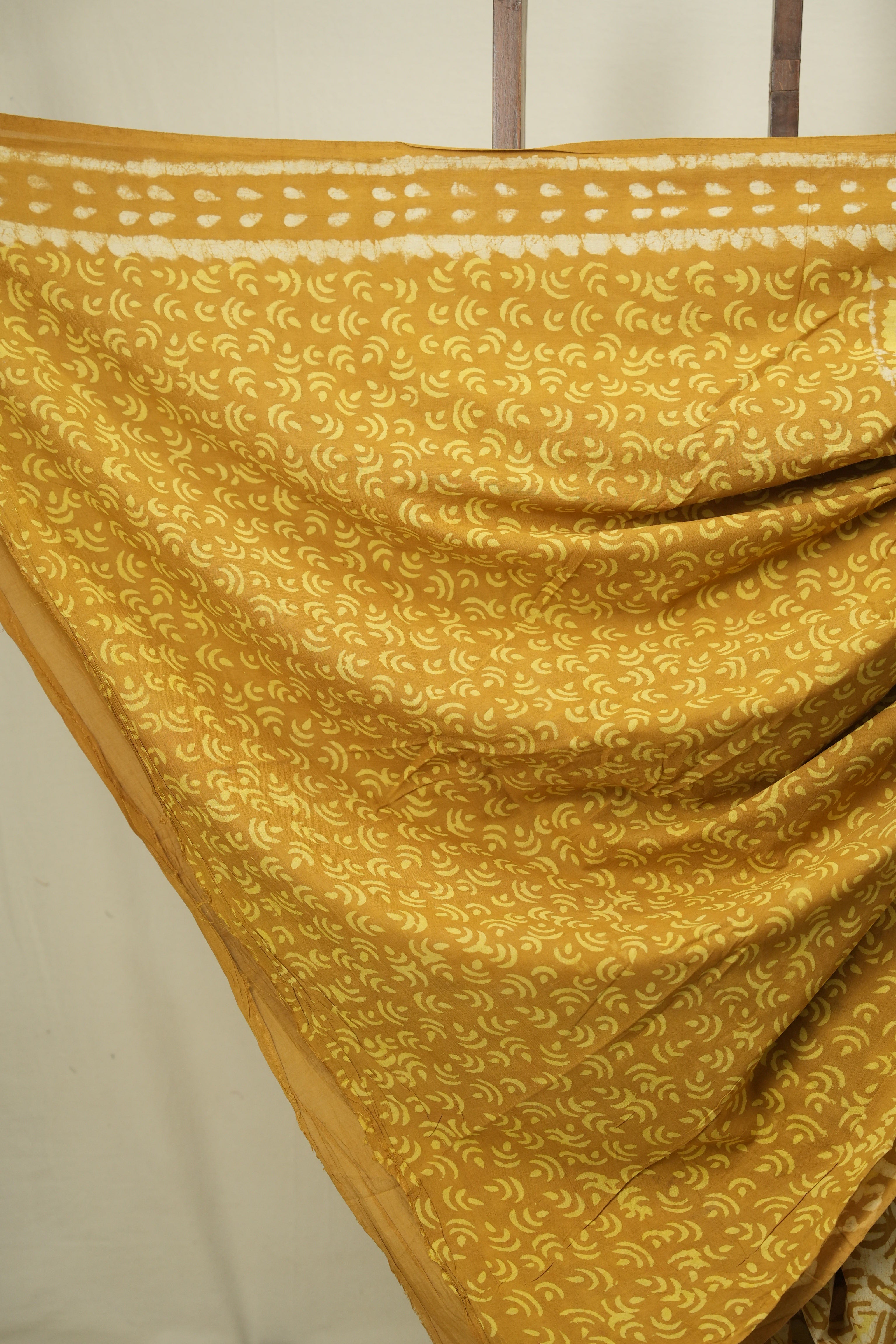 Mustard HBP Cotton Saree - SRMCS3711
