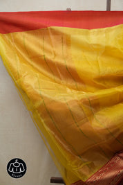 Yellow Chanderi Tissue Silk Saree - SRYCSS342