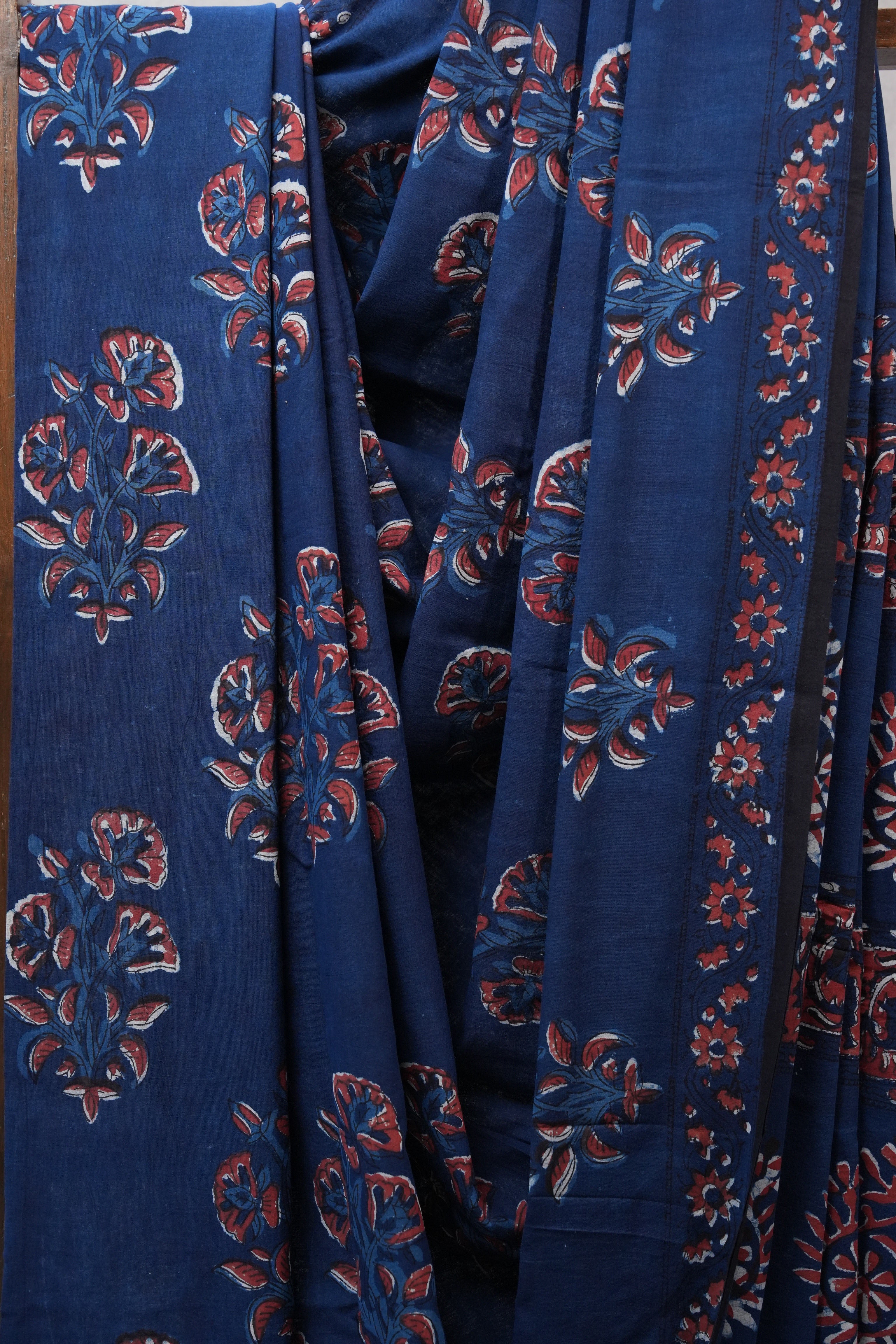 Blue HBP Cotton Saree - SRBCS2504