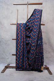 Blue HBP Cotton Saree - SRBCS2502